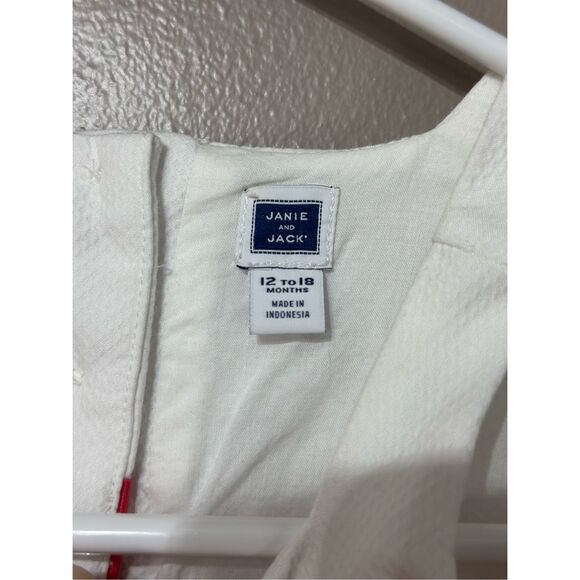 NWOT Janie & Jack Elephant Pique Empire Waist Baby Girl  Dress 12-18 Months - Picture 7 of 12